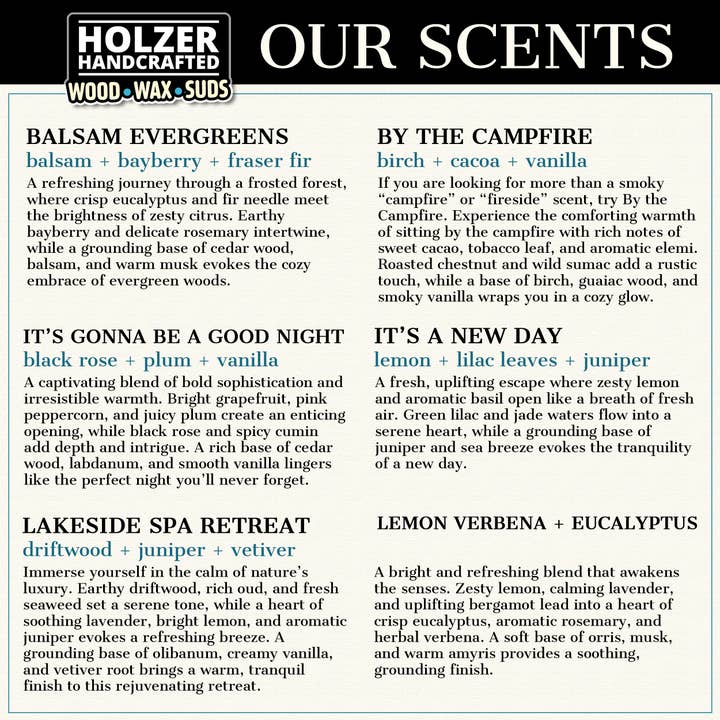 Holzer Handcrafted ® - Wholesale Jar/Filled Candle - Custom Label | Wood Wick Candle | Coconut Soy Wax | 12 oz Glass Vessel with Lid | Customized Label | Private Label | Co-branded | Handmade3