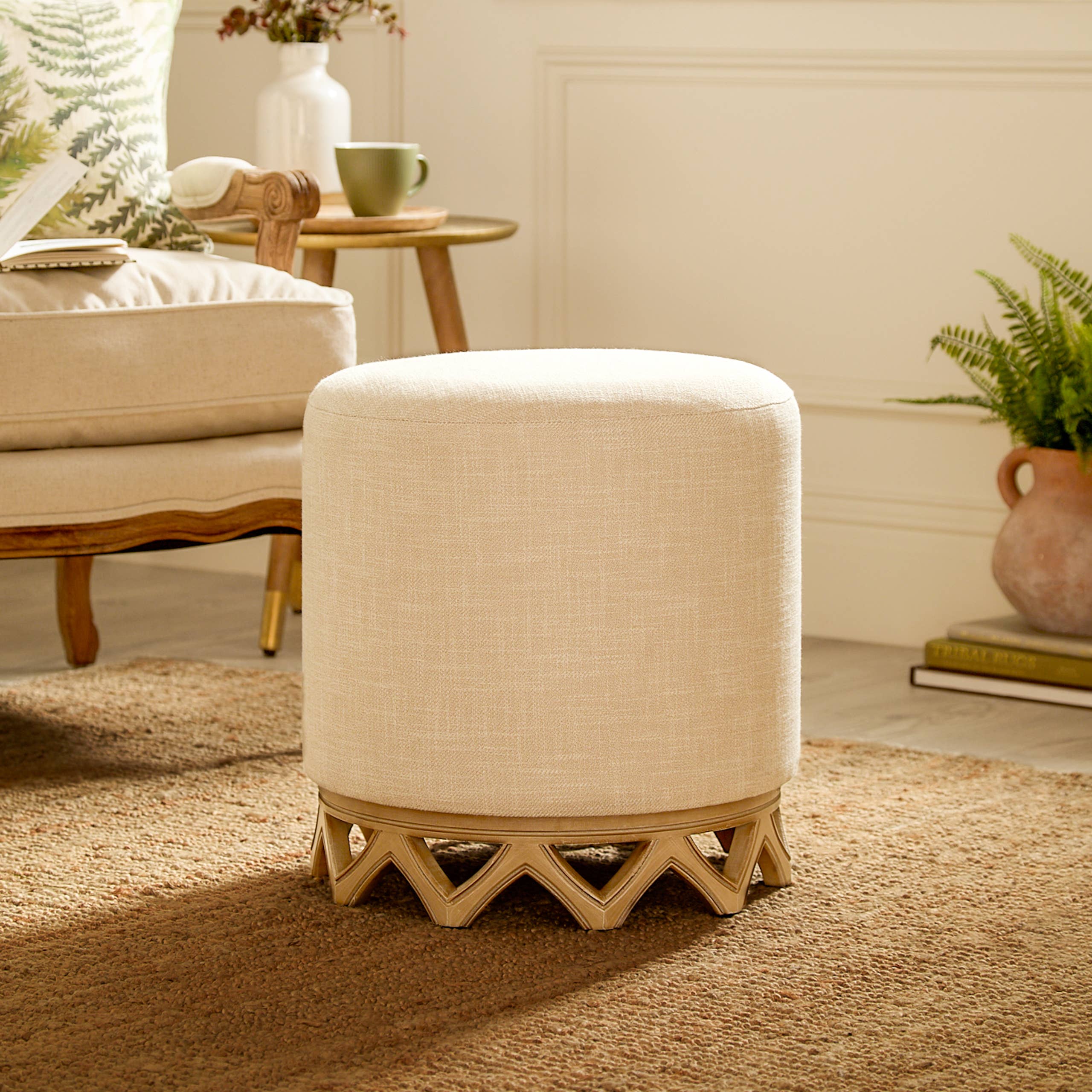 Clara Footstool Oak for wholesale on Faire0
