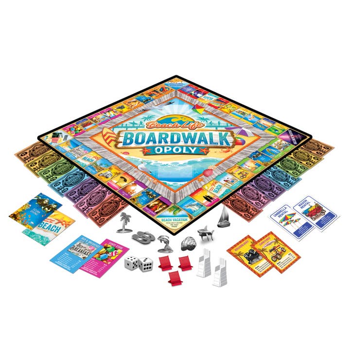 Masterpieces Puzzles - Wholesale Board Game - Beach Life - Boardwalk Opoly Board Game