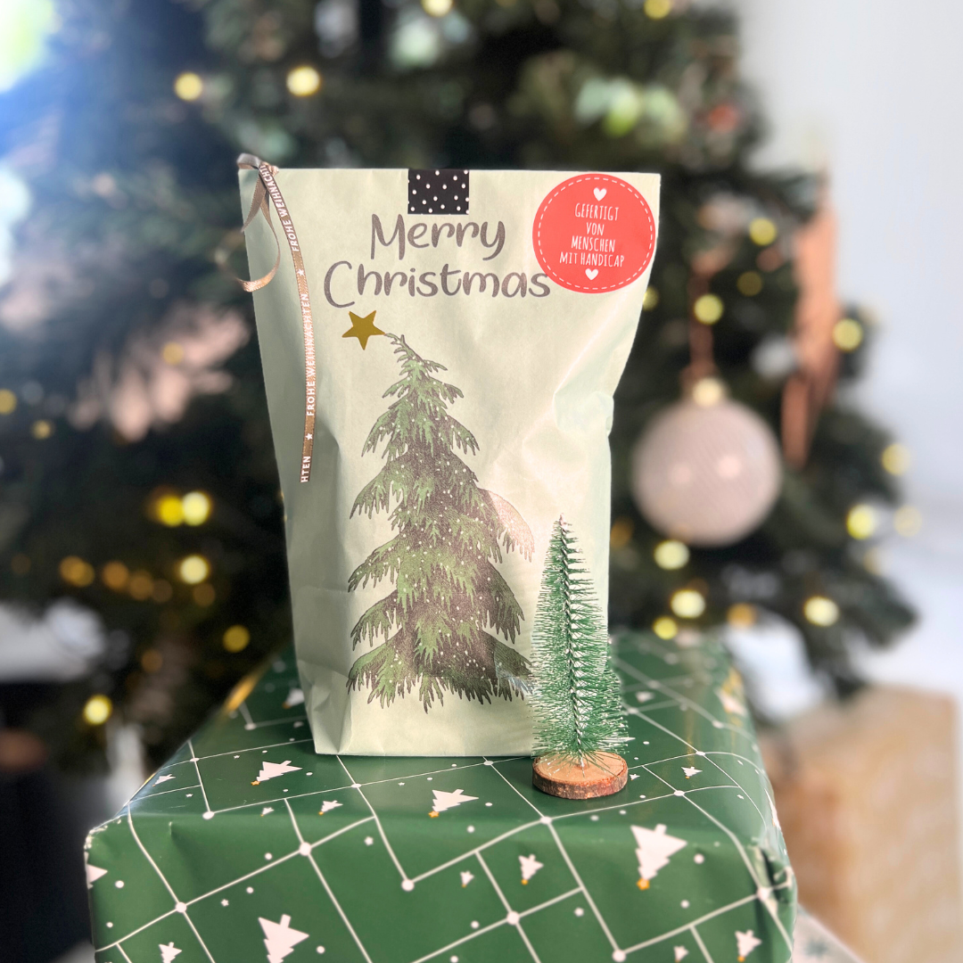 Wunderle GmbH - Venta al por mayor Bolsas de celofán - Feliz Navidad con árbol de abeto7