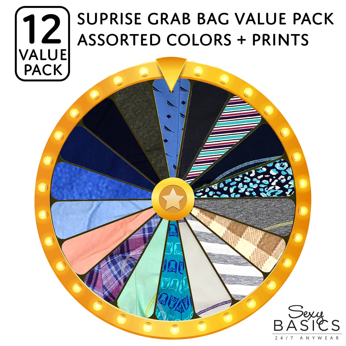 I-Wear Brands - Vendita all'ingrosso Intimo - Donna - Confezione da 12 slip da donna Basic Boyshort in cotone5