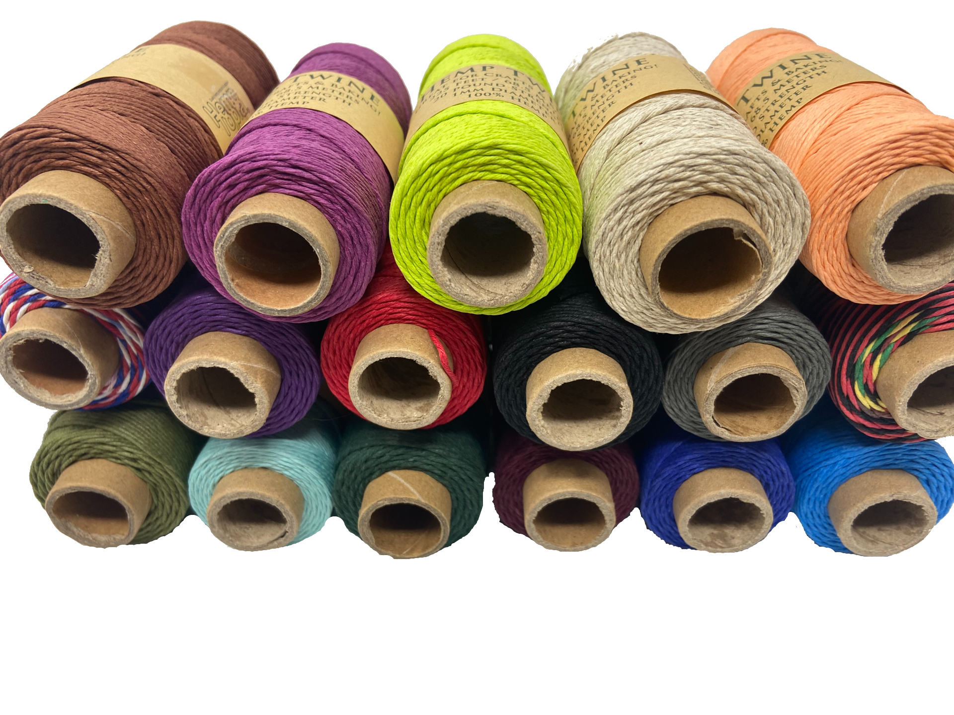 Hemptopia – wholesale Snöre – Hemptopia hampasnöre 1 mm, 225 ft (68,6 m), 18 färger, 100 % naturligt15