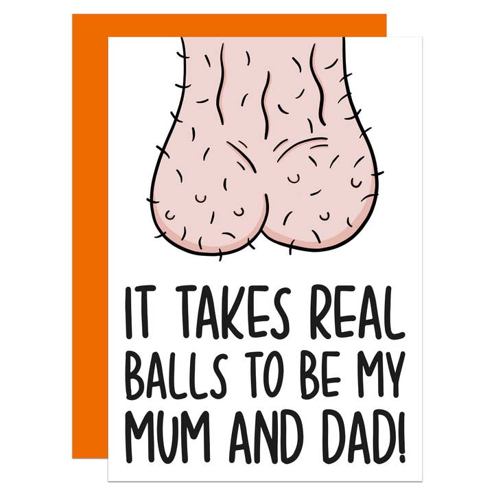 Real Balls Fathers Day A6 Card for wholesale by TeePee Creations