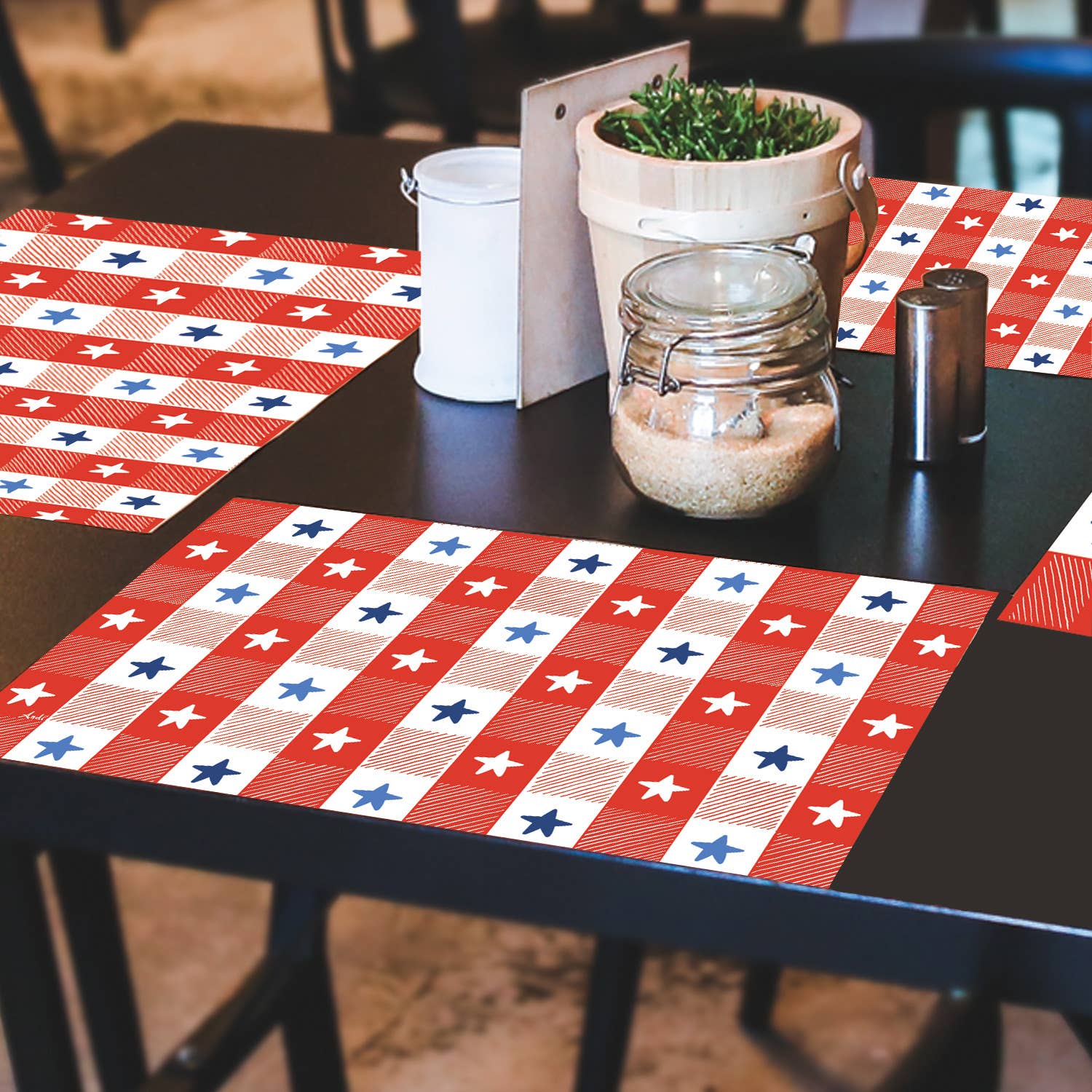 CounterArt/Highland Home/Thirstystone - Wholesale Placemat - "Patriotic Picnic" Premium Paper Stock Placemats 24 Sheet1