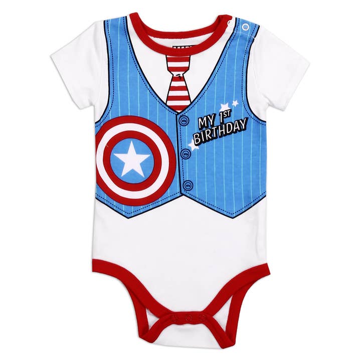 Penguin Kids Wear - Wholesale Bodysuit (Non-Footed) - Baby - Super Hero's Boys 1st Birthday onesies3
