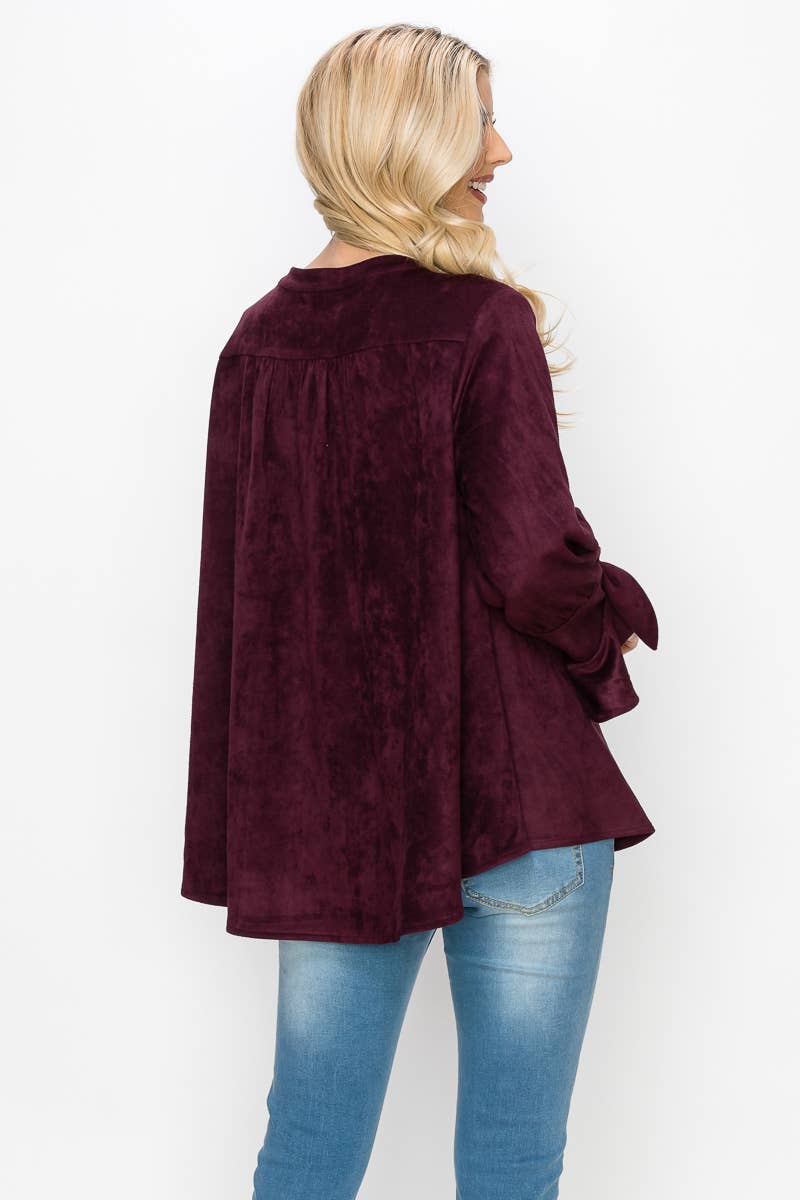 Joh Apparel - Wholesale Blouse - Women's - Abia Stretch Suede Top13