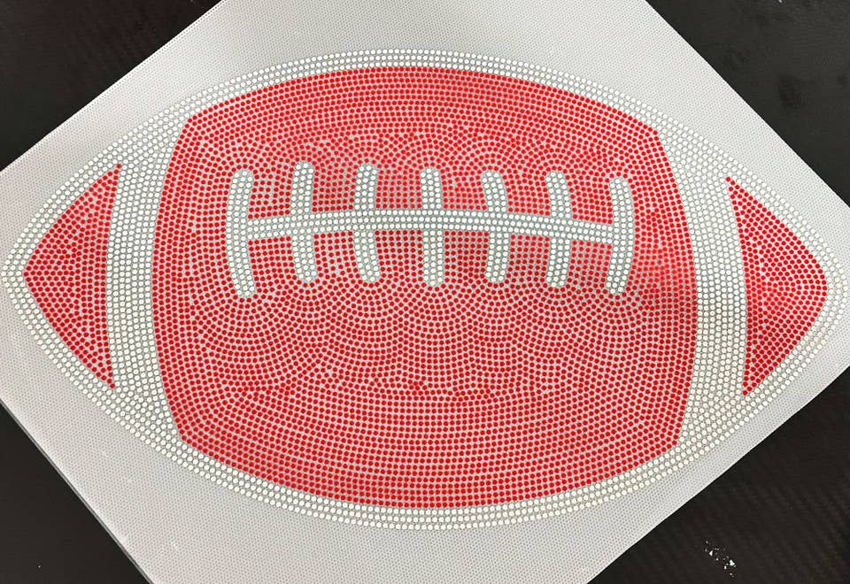 Trendy Transfers - Wholesale Sublimation Transfer - Red Football Spangled Transfer1