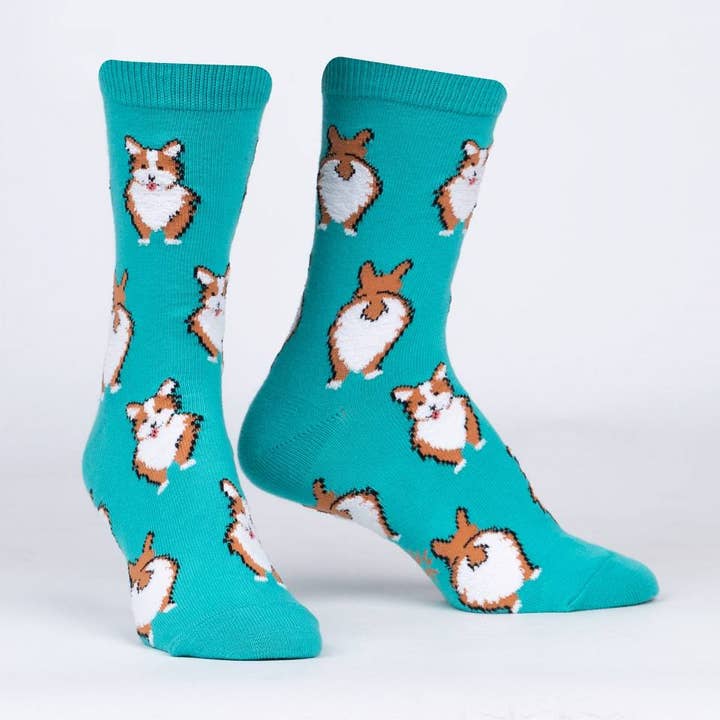 Sock it To Me - Wholesale Socks - Women's - Women's Crew Sock: Nothin Butt Corgis