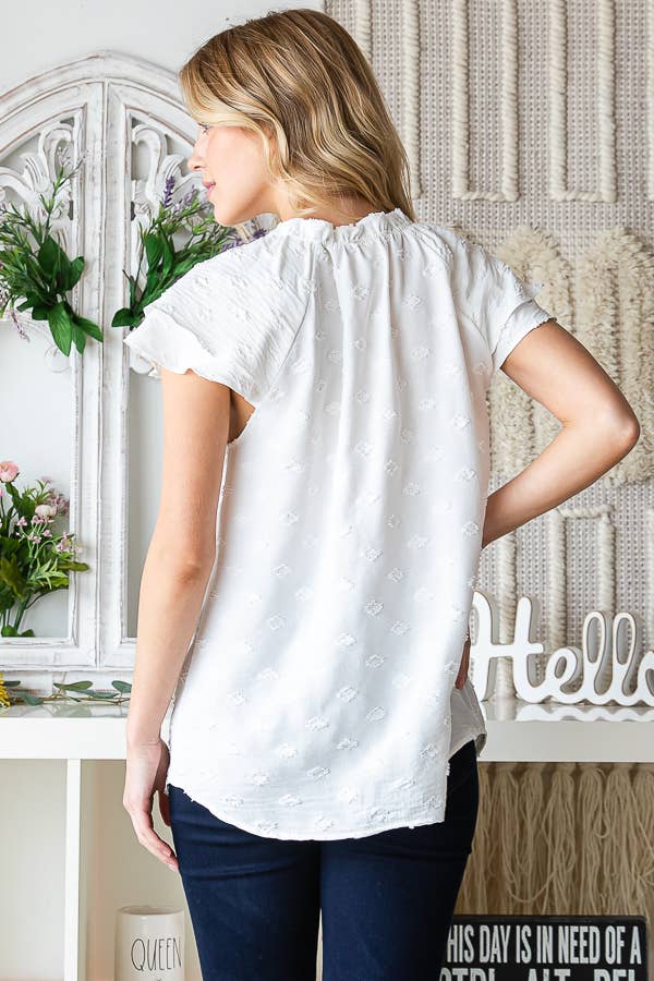 7th Ray - Venta al por mayor Blusa - Mujer - Blusa de Mujer con Lazo y Escote en V T513121