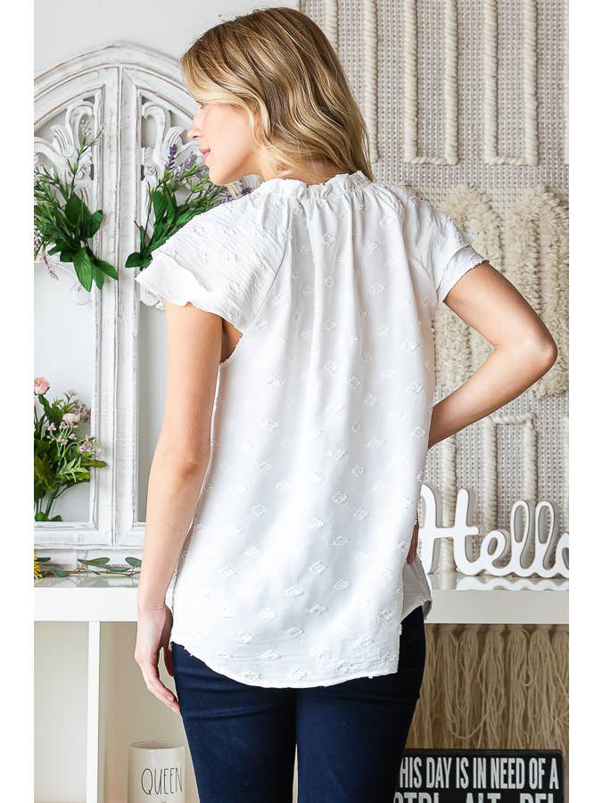 7th Ray - Venta al por mayor Blusa - Mujer - Blusa de Mujer con Lazo y Escote en V T513121