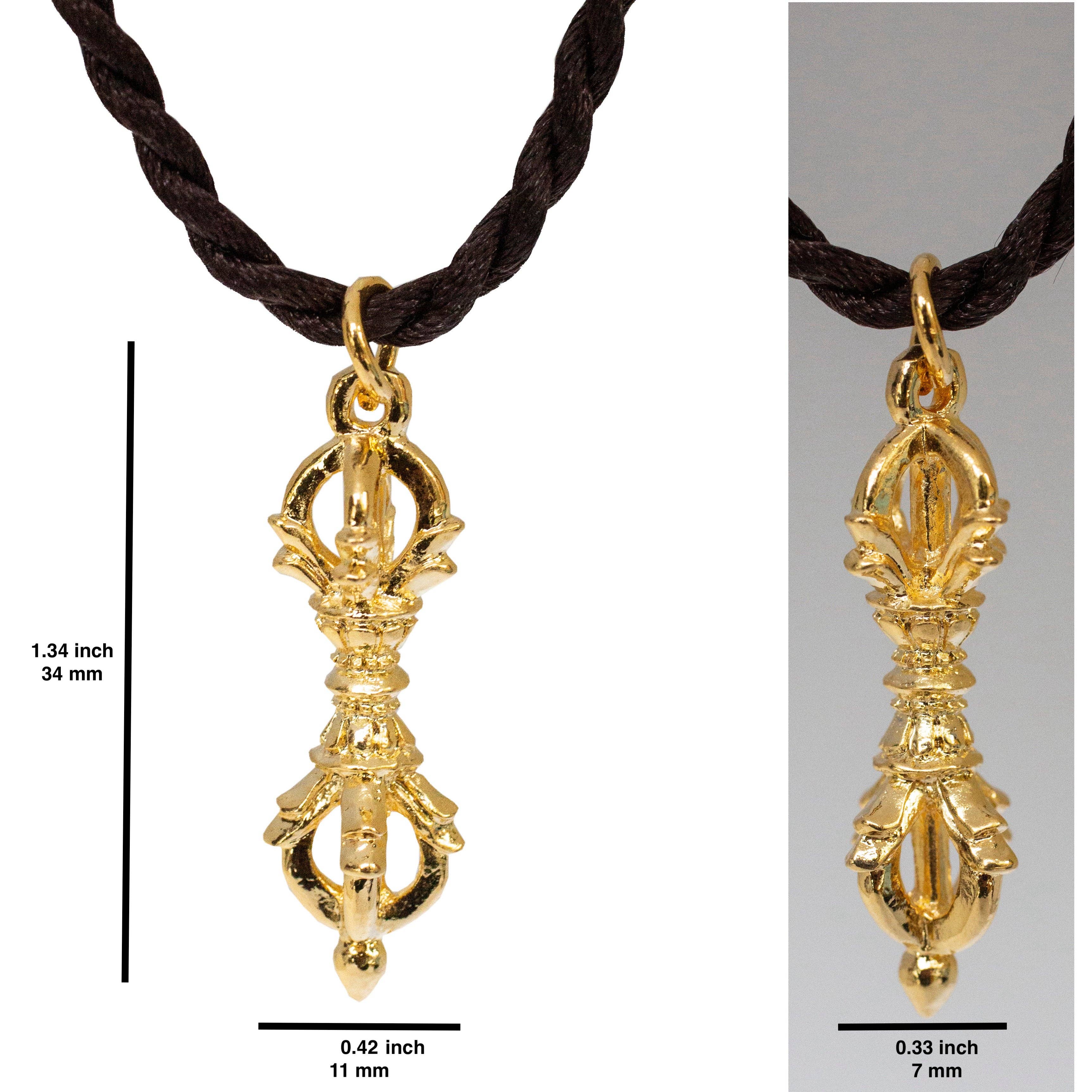 Artschatz LLC – wholesale Pendant/charm necklace – Dorje Vajra Golden Brass Pendant Necklace1