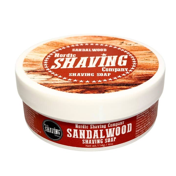 Savon à raser NSC Santal 114 g pour la vente par Nordic Shaving Company