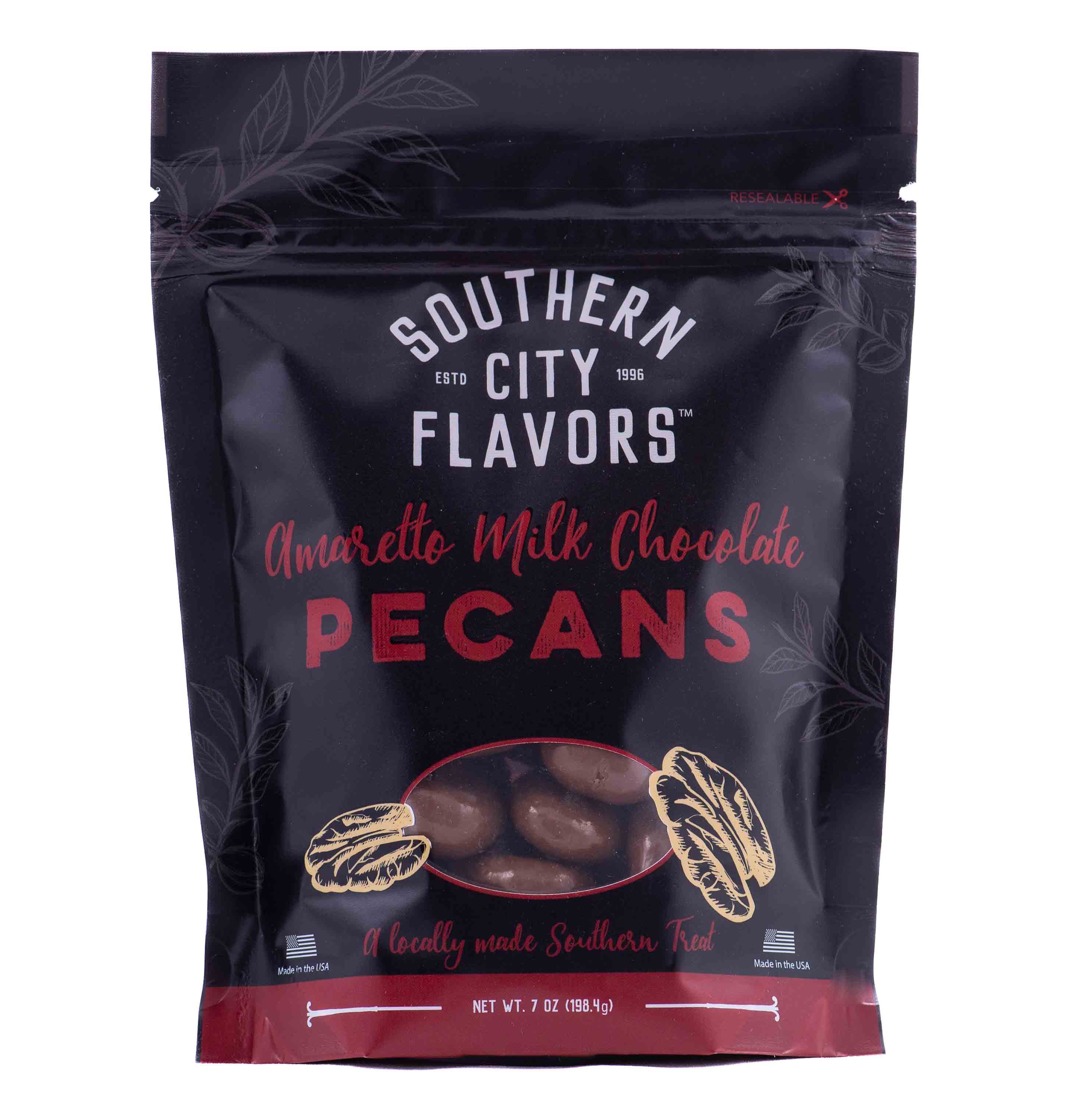 Southern City Flavors - Wholesale Chocolate Covered Sweets - Amaretto Chocolate Pecans