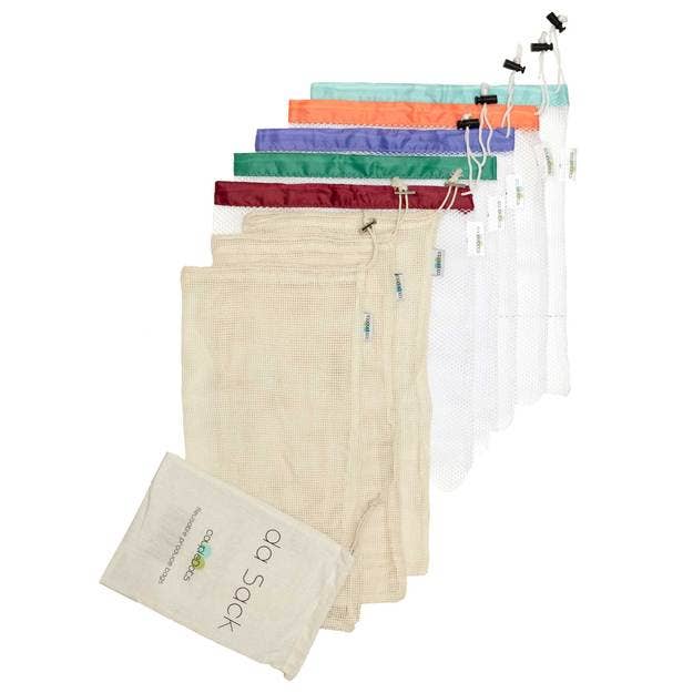 EcoFreax - Wholesale Grocery/Shopping Bag - Reusable Organic Mesh Cotton Produce Storage Bags
