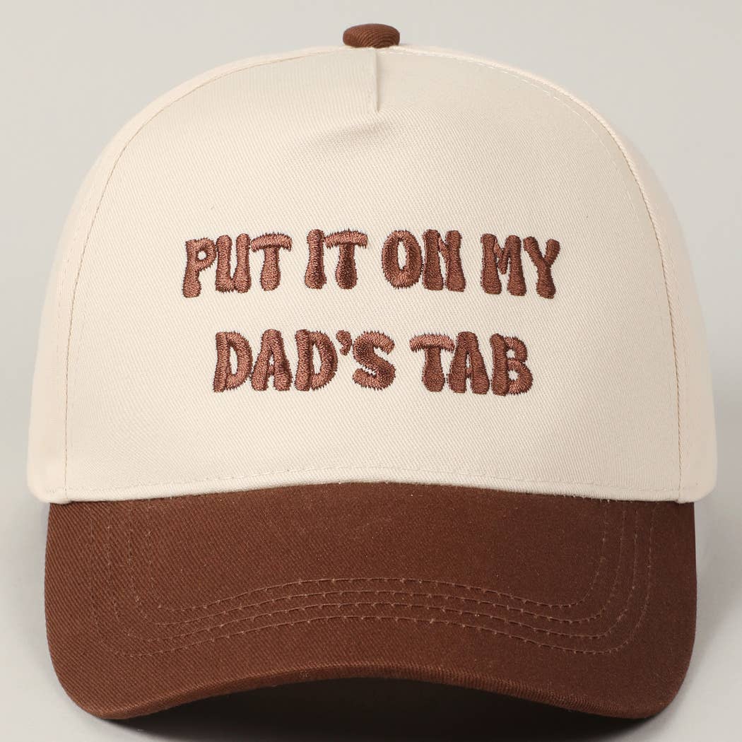 Fashion City - Wholesale Baseball Cap - Unisex - Put It On My Dad's Tab Embroidery Two-Tone Hat10