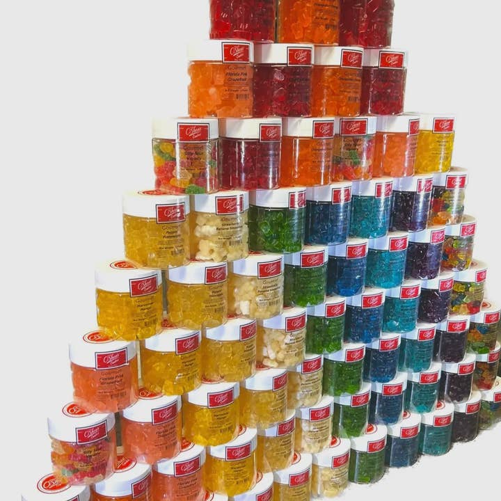 O'Shea's Candies Sweet Shop - Wholesale Gummy - Gourmet Gummy Worms “Mini Sour Worms 🪱 “w/ Jar 16OZ 4