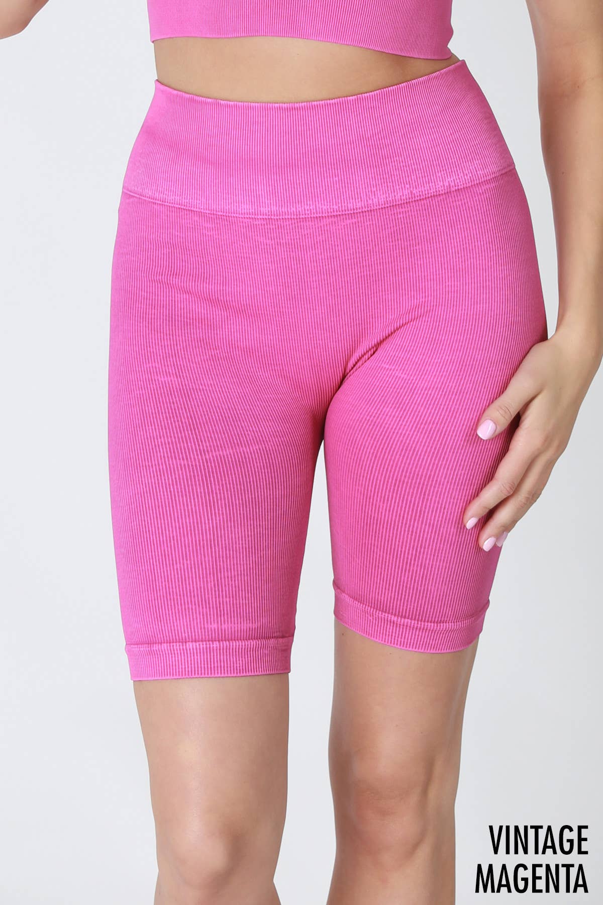 NIKIBIKI - Wholesale Athletic Shorts - Women's - NB8055 - Vintage Ribbed Highwaist Biker Shorts22