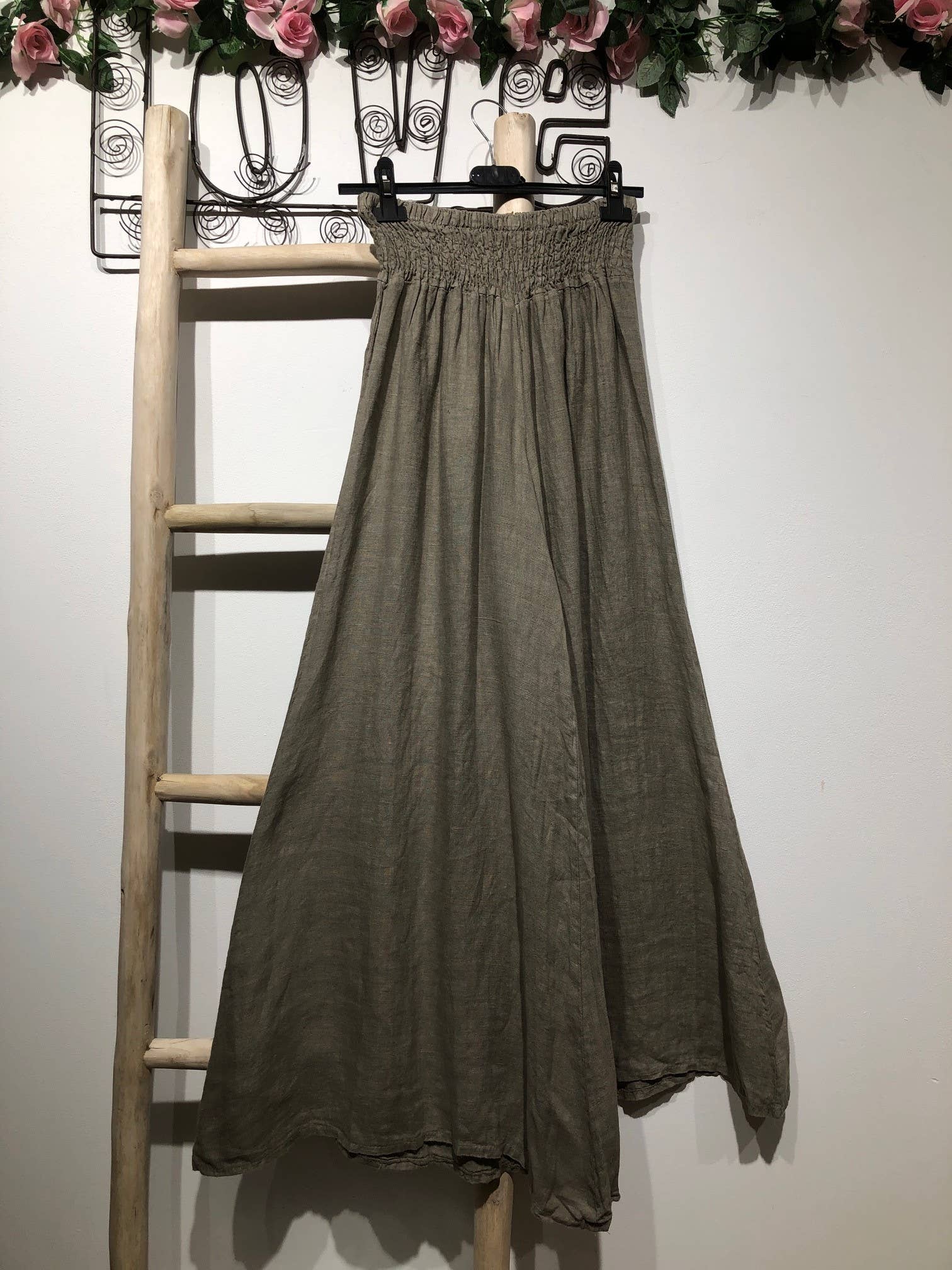 la maison des fibres naturelles - Wholesale Pants - Women's - Flared linen trousers 66031 100%LINEN59