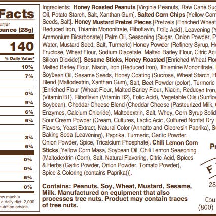 FERIDIES - Wholesale Trail Mix - 14oz Tin 5 O'clock Crunch Snack Mix1