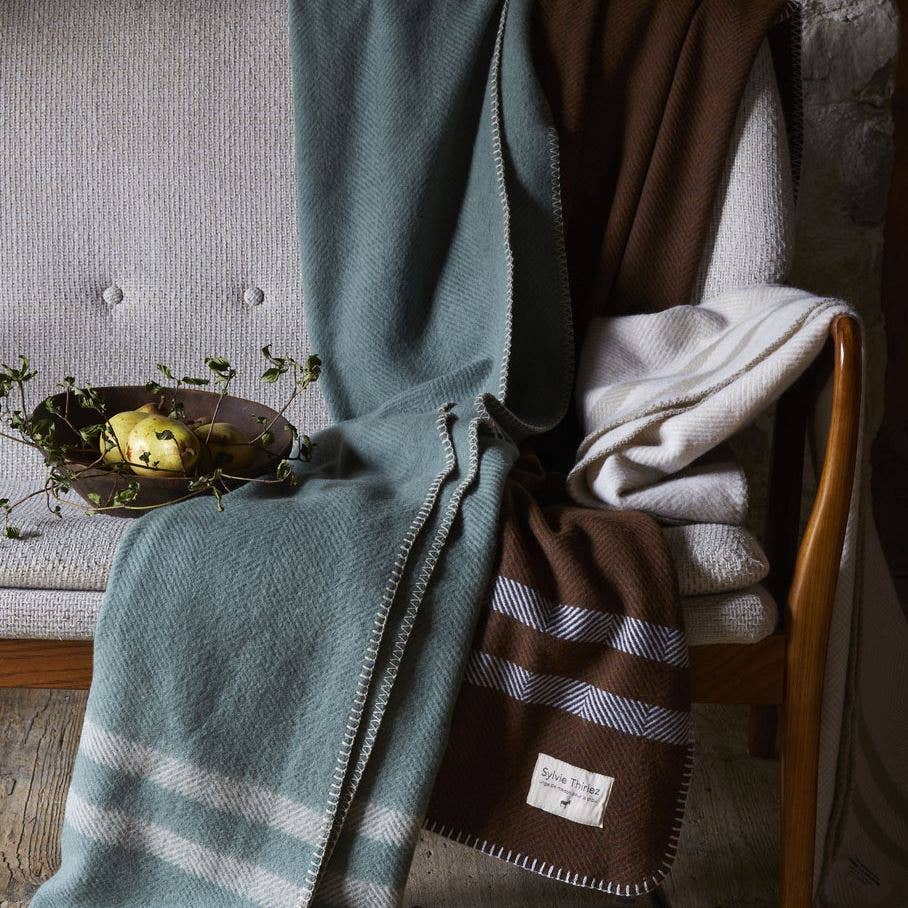 Sylvie Thiriez - Wholesale Throw Blanket - Wool blanket Ivar beige3