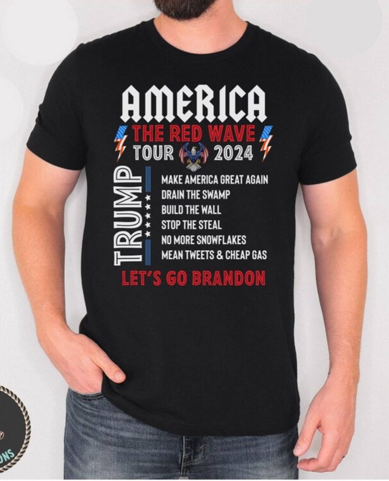 Black Funny Republican Shirt, Trump MAGA 2024 Tshirts, Conservativ for wholesale on Faire0