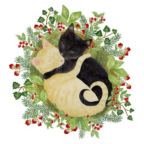 Alice's Cottage - Wholesale Tea Towel - Single Flour Sack Towels U34-361 Cats In Bowl