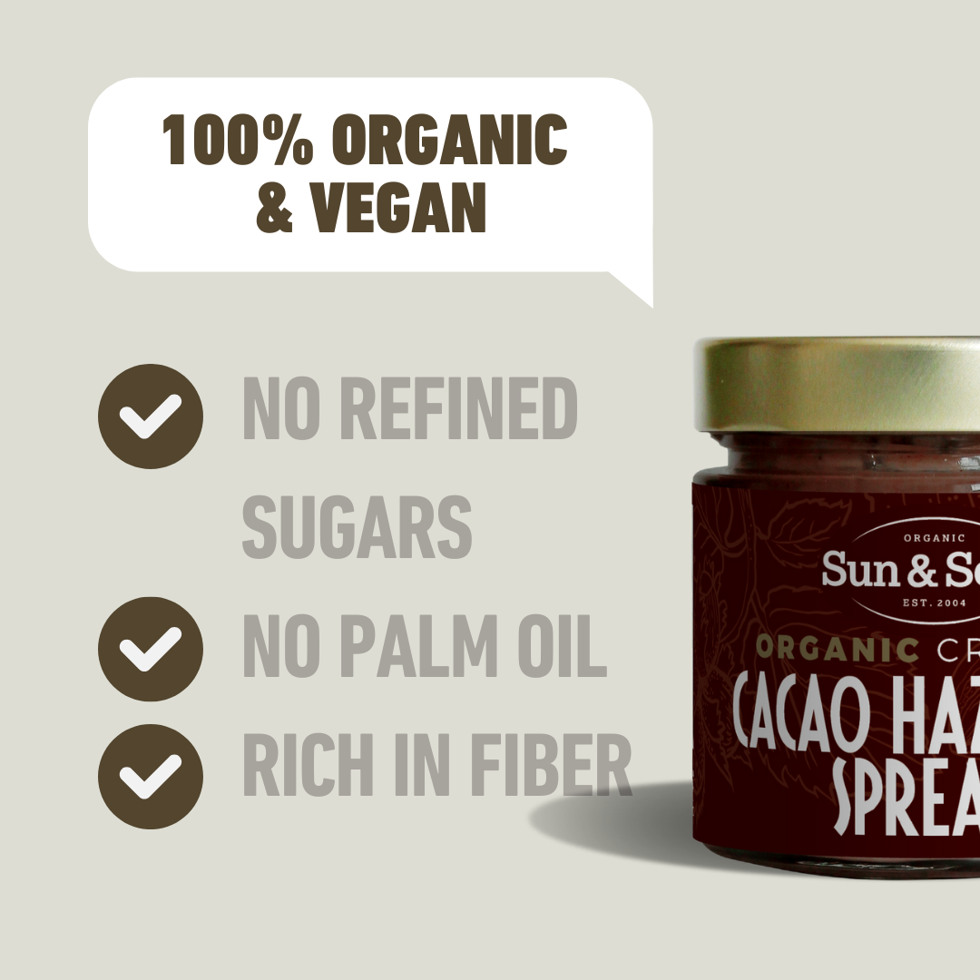 Sun & Seed – wholesale Nut butter – Organic Crunchy Cacao & Hazelnut Spread 200gr2