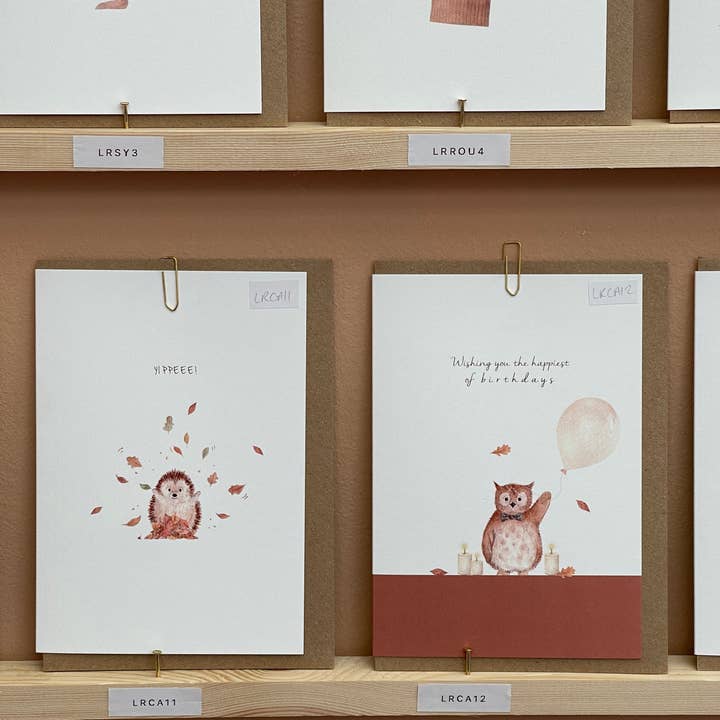 Little Roglets - Wholesale Birthday Card - Owl Birthday Card | Fall Card | Autumn Birthday Card