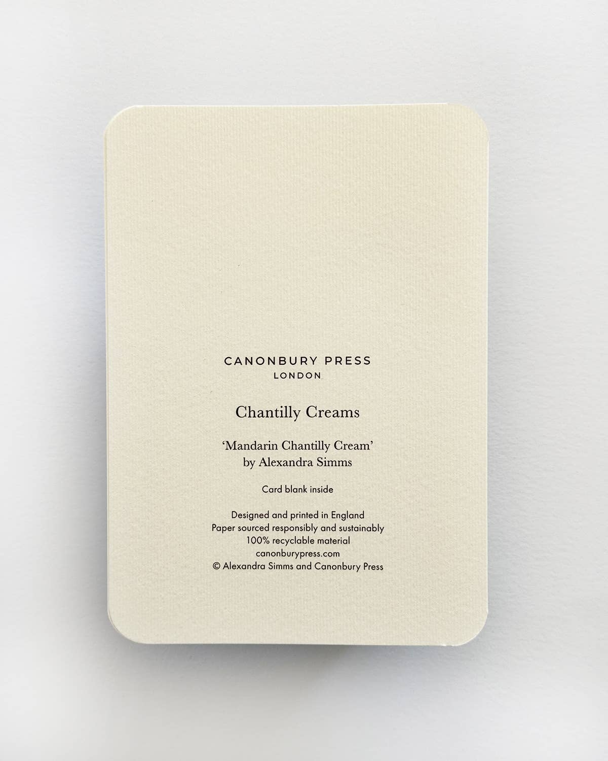 Canonbury Press - Wholesale Birthday Card - Mandarin Chantilly Cream Greeting Card | Birthday Card3