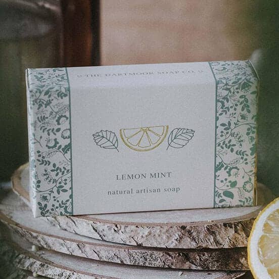 Dartmoor Lemon Mint Soap for wholesale by The Dartmoor Soap Company