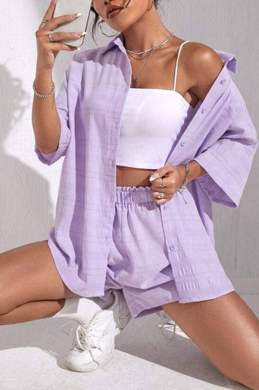 Fashion Combination - Wholesale Top & Skirt Set - Women's - shirt and shorts set2
