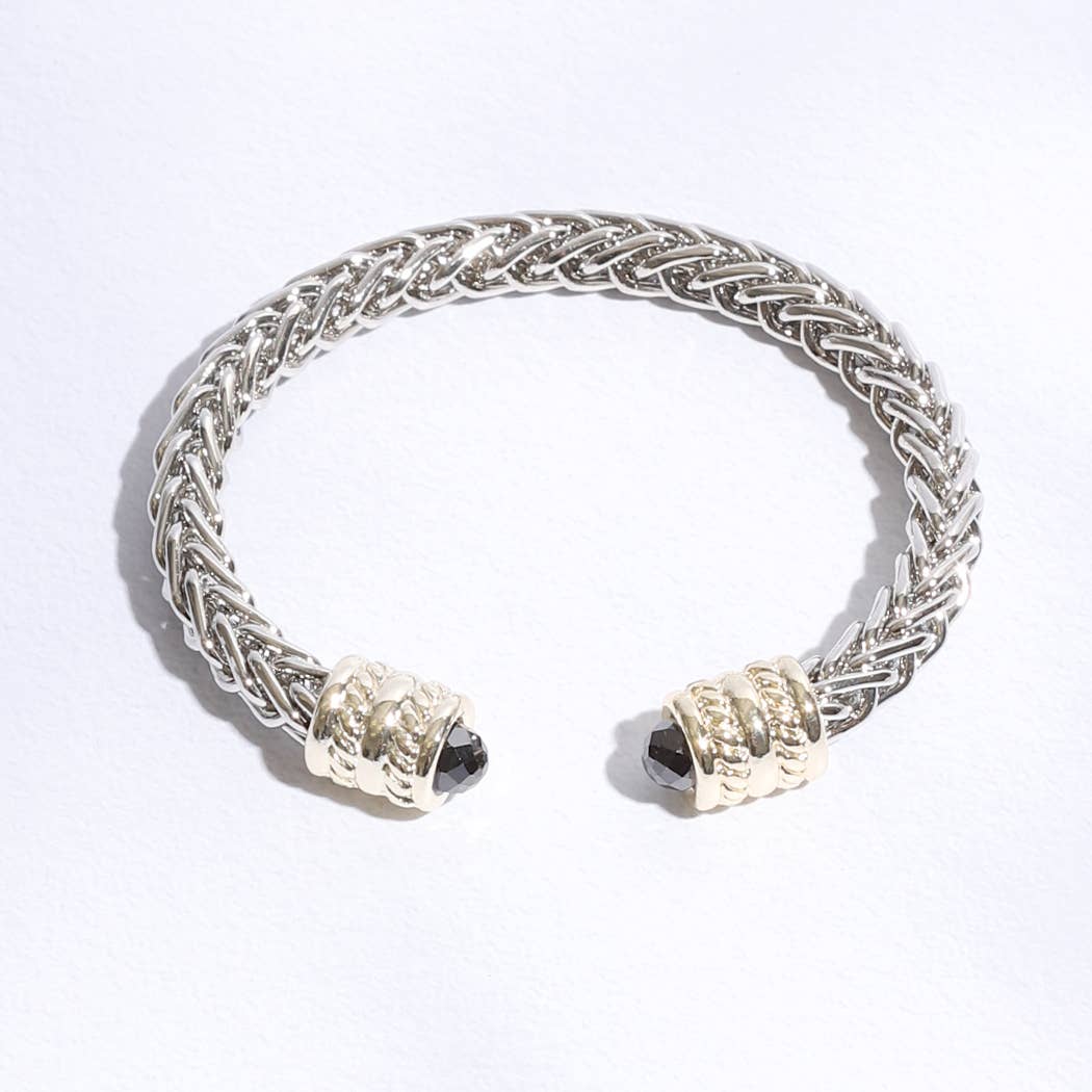 Fashion City - Wholesale Cuff Bracelet - Ponytail Gemmed Out Bangle Bracelet7