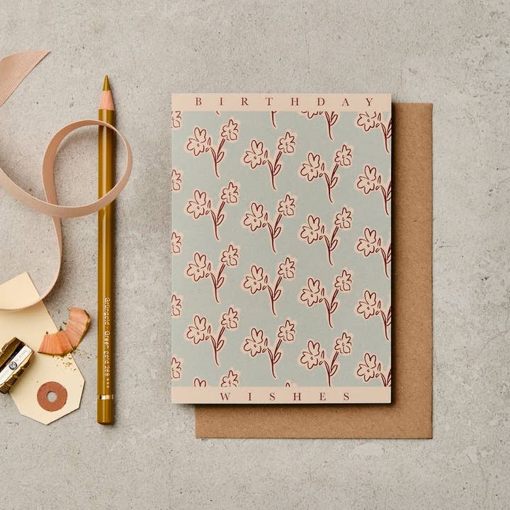 Birthday Wishes Ditsy for wholesale by Katie Leamon