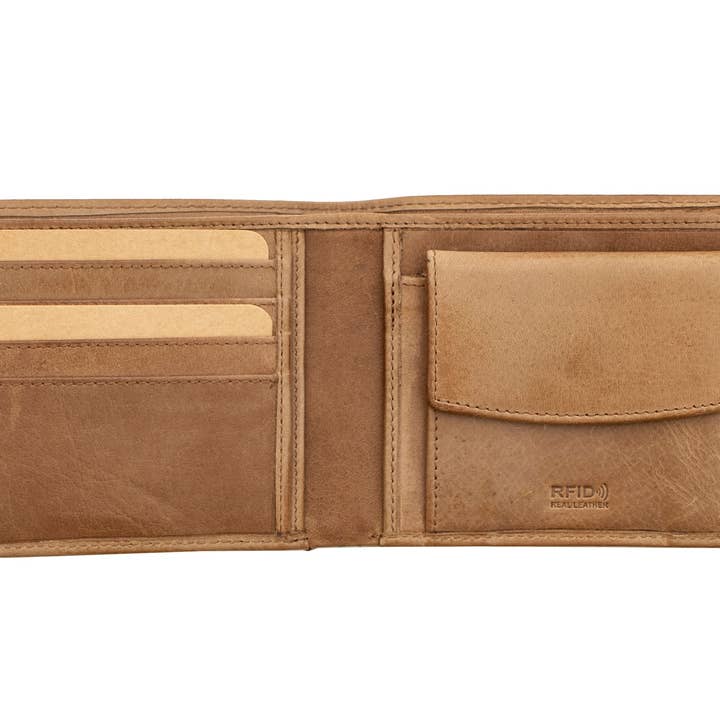 PRIMEHIDE - Wholesale Wallet - Men's - Columbia RFID Bifold Leather Wallet - 1113