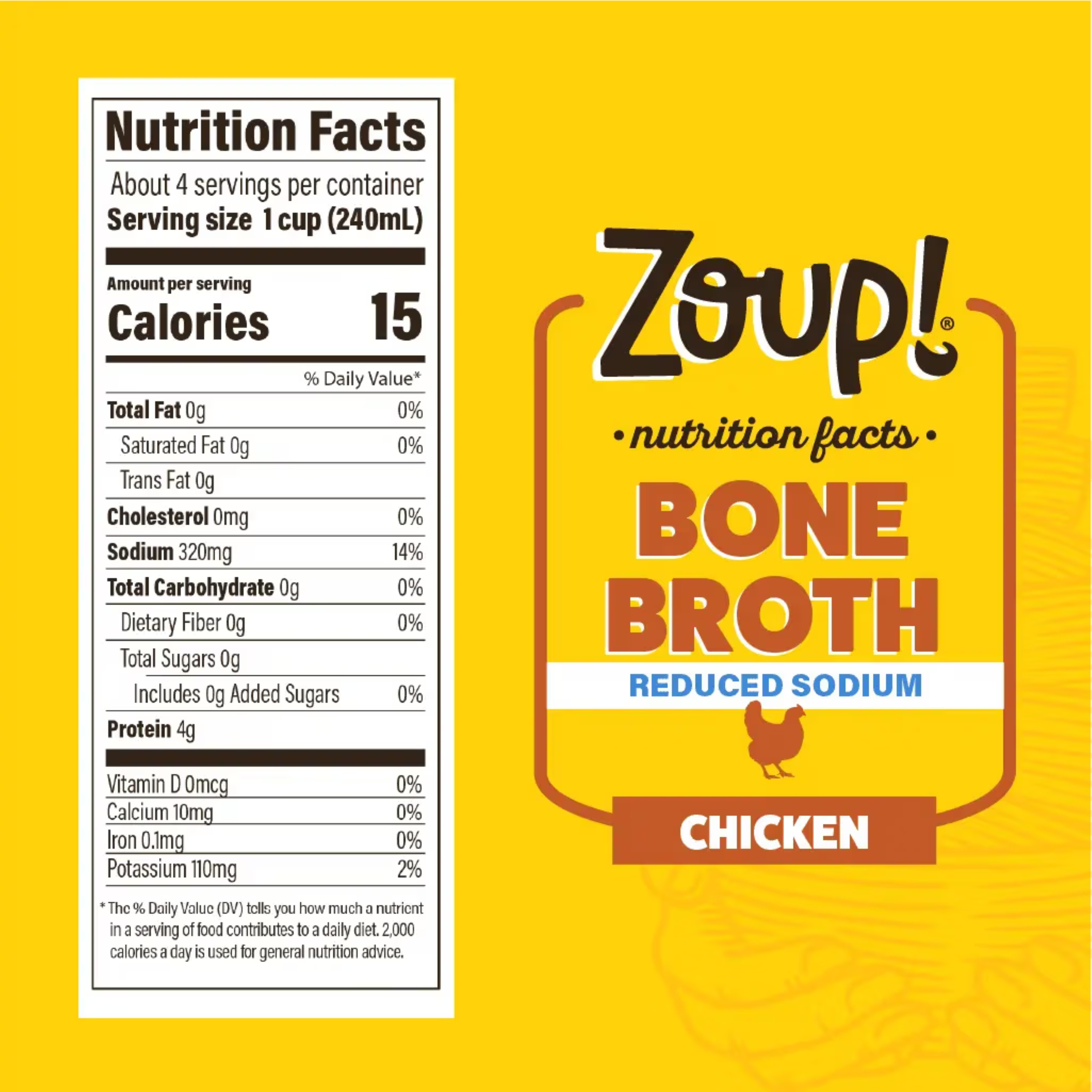 Zoup! Specialty Products - Venta al por mayor Caldo - Caldo de Hueso de Pollo con Sodio Reducido2