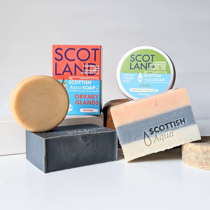The Scottish Aqua Shop Co. - Wholesale Bar Soap - POCKET VEGAN SOAP Glasgow (Citronella Java & Gingergrass)1