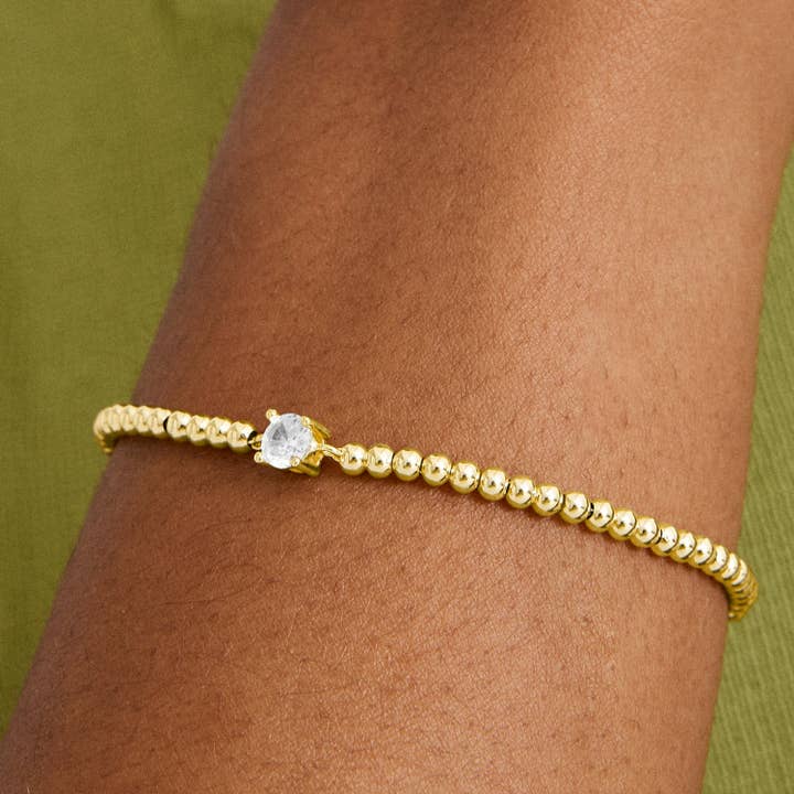 Luxenter - Wholesale Charm/Dangle Bracelet - Pulsera de Plata de Ley 925 con Circonita Brillante acabada en oro amarillo de 18K - Ruza3