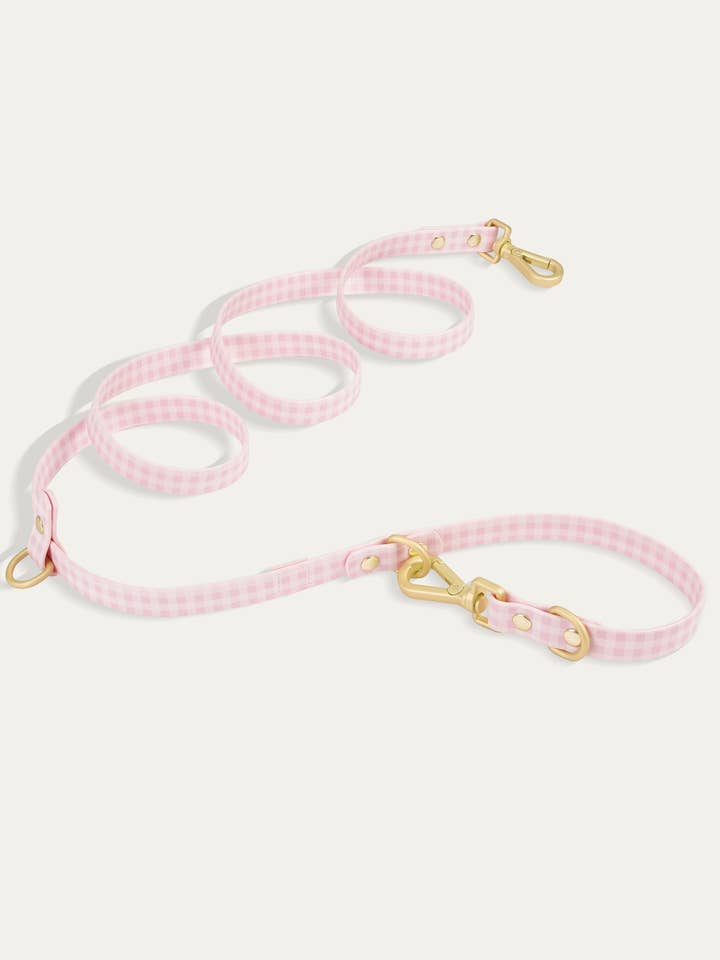 Wander ! Laisse multi-voies - Vichy Fleur pour la vente par FURRY MUSE