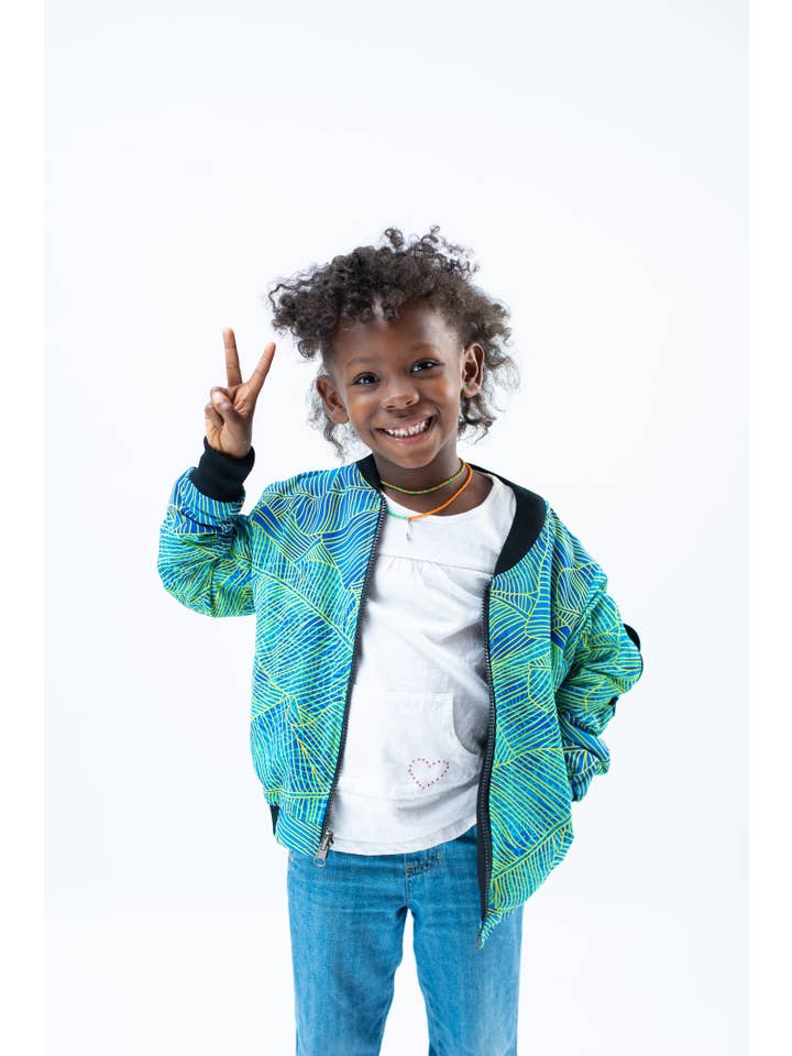 mikono.africa UG - Wholesale Bomber Jacket - Kids - 'Splash Splash' kids jacket1