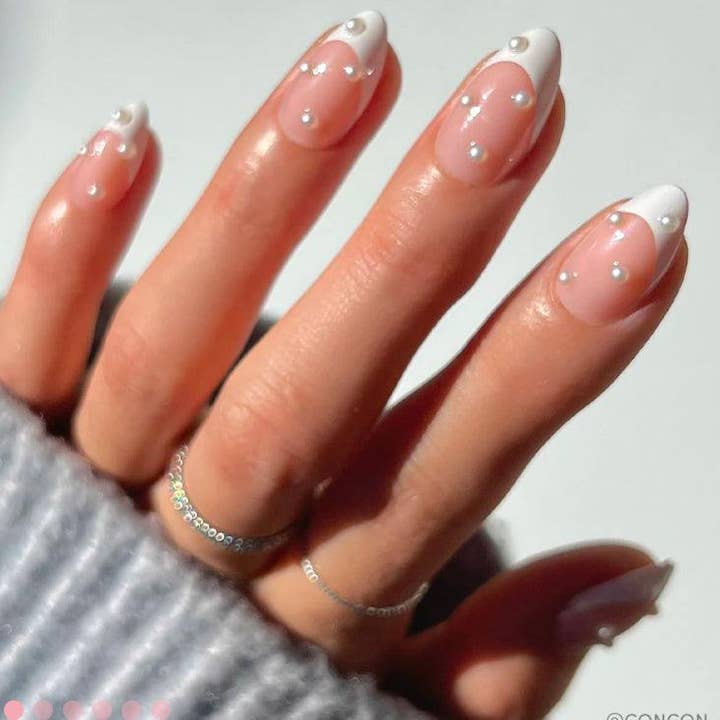 New 2025! French Pearl Short Almond for wholesale by Doobys Nails