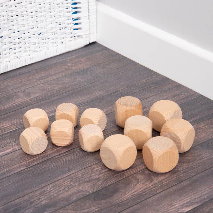 Commotion (Europe) BV - Wholesale Wood Toy - Kids - Natural Wooden Cubes (40Mm) - Pk6