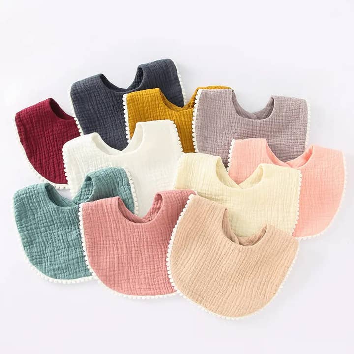 Cotton Socks - Wholesale Baby Bib - Baby - Double Organic Cotton Bib has 2 fabrics