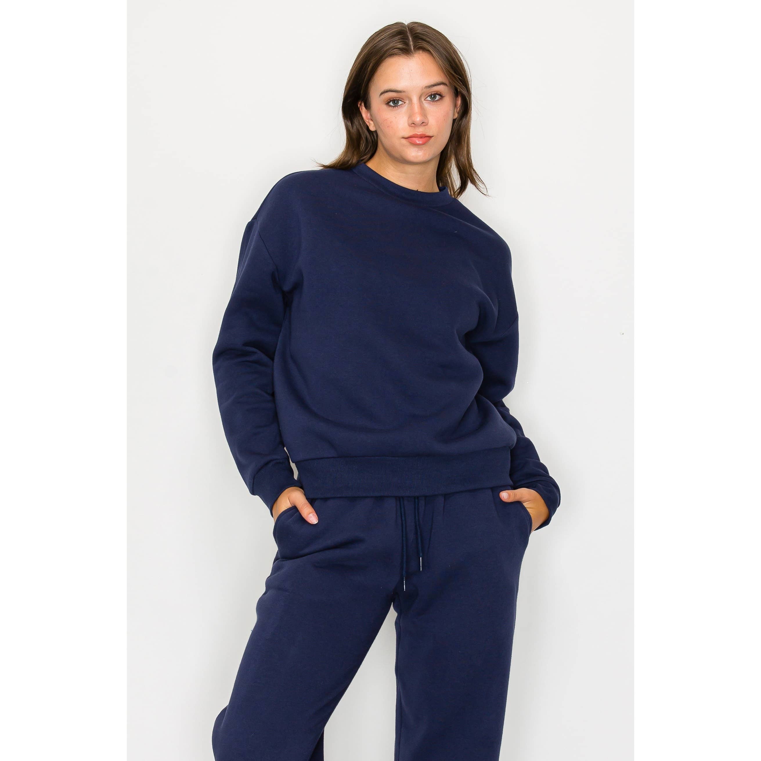 Timeless - Wholesale Sweatshirt - Women's - Oversized Crewneck Fleece Long Sleeve Sweatshirt4