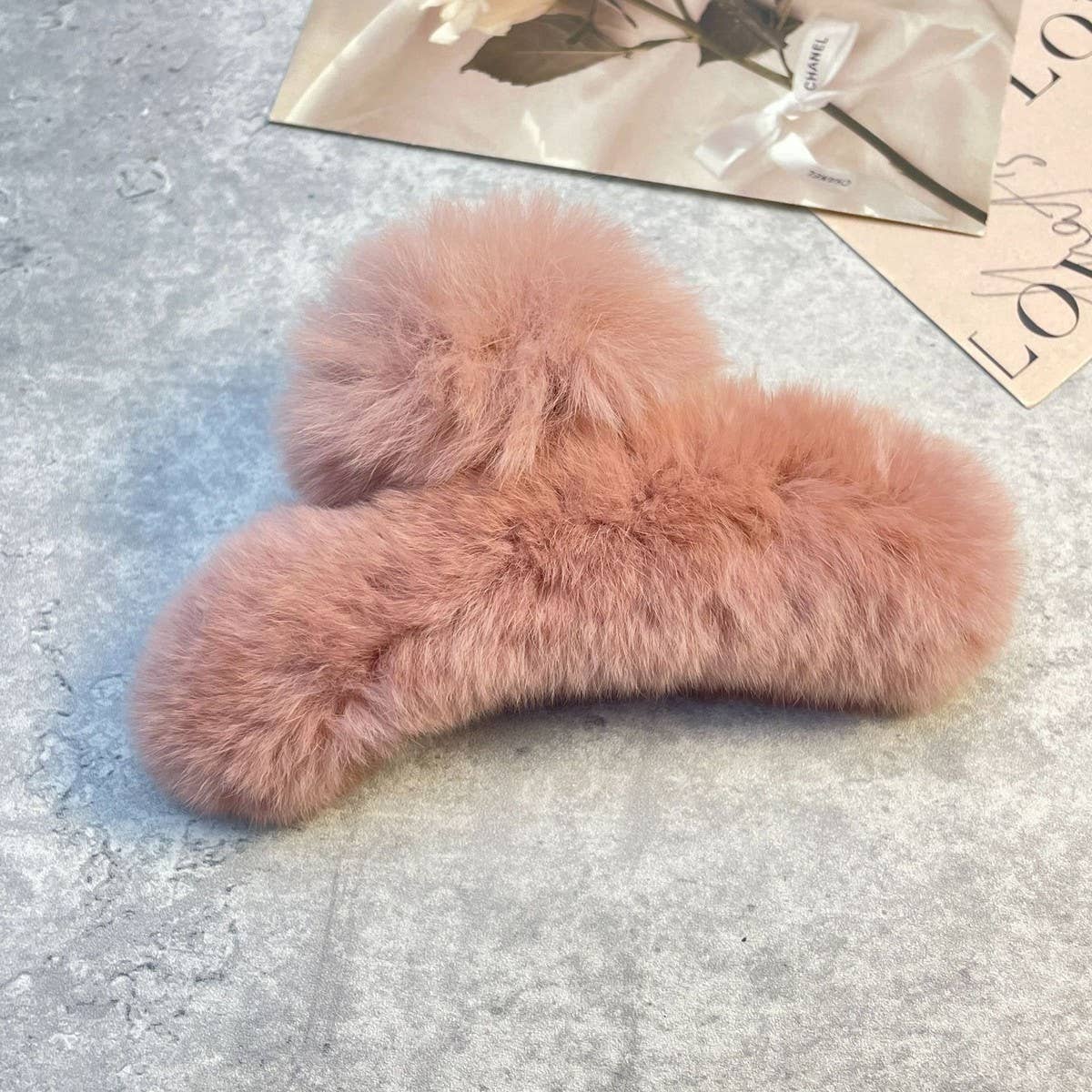 ACCITY - Wholesale Hair Clip - Women's - Rex Rabbit Fur Claws - Elegant Mixed Color Clips_CWASC159155