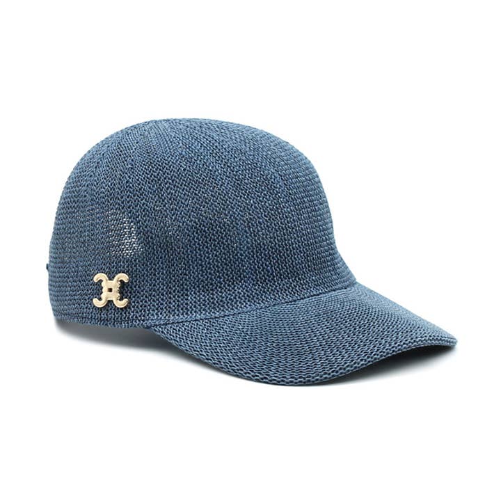 Zomermuts met gouden metalen logo voor wholesale door Vimoda