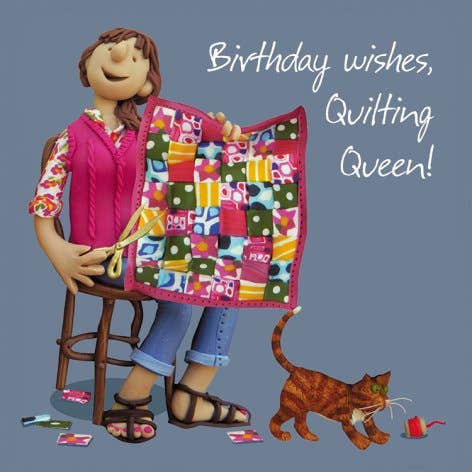 Holy Mackerel UK Ltd - Wholesale Birthday Card - Quilting Queen birthday card