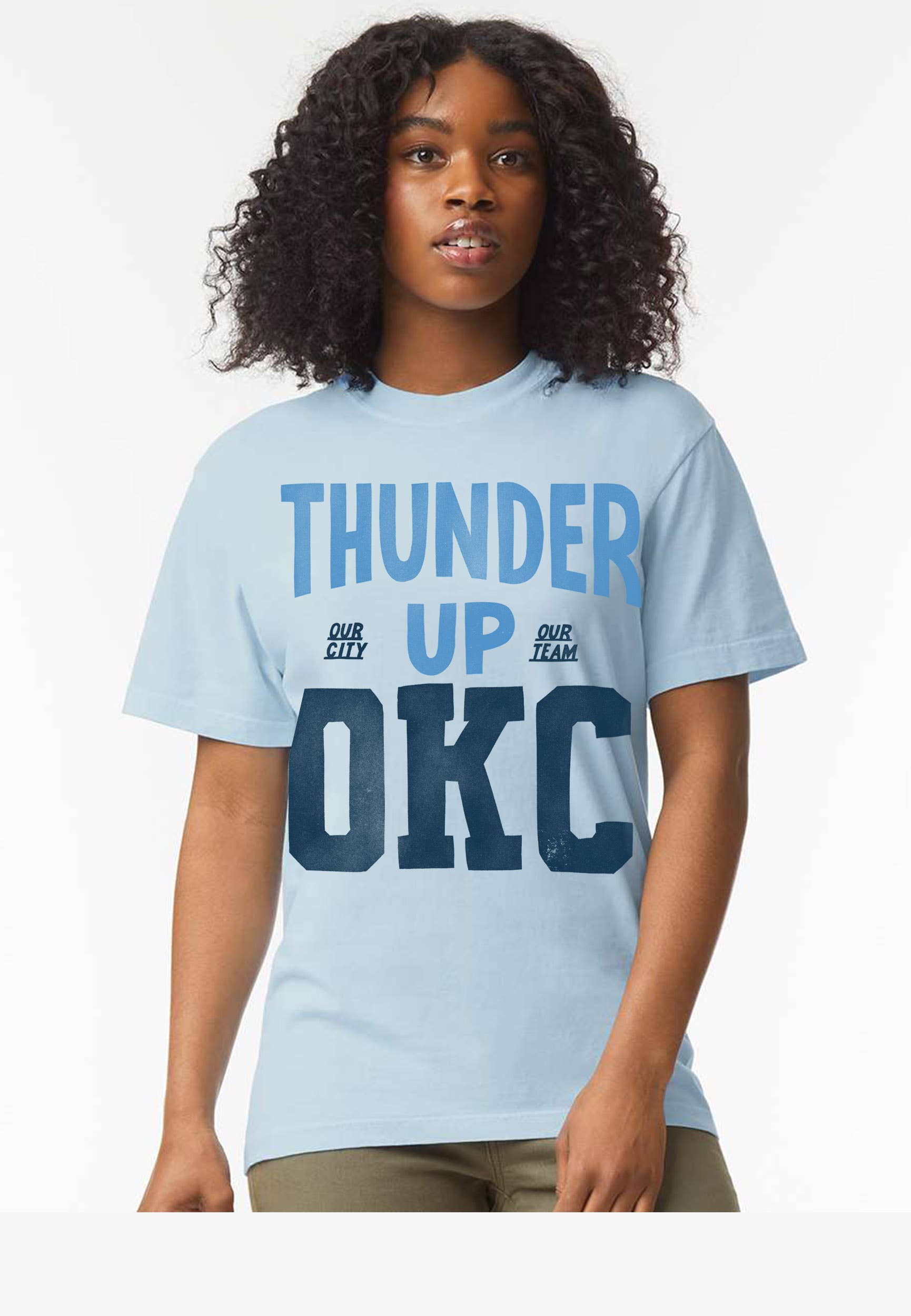Shop Good - Wholesale Screen Printed T-Shirt - Unisex - Thunder Up OKC Tee - Oklahoma City Thunder0