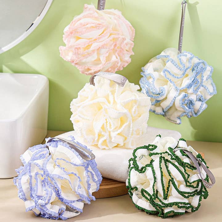 BATH POUF WAVE PURE DESIRE BATH BALL_CWMM3343 for wholesale by ACCITY