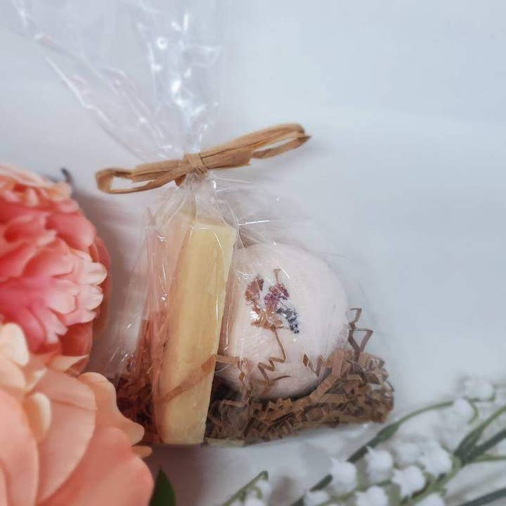 Wonderfully Made .love - Vente Bombe de bain/poudre effervescente pour le bain - Coffret cadeau Bio Mini Spa | Bombe de bain entièrement naturelle + savon2