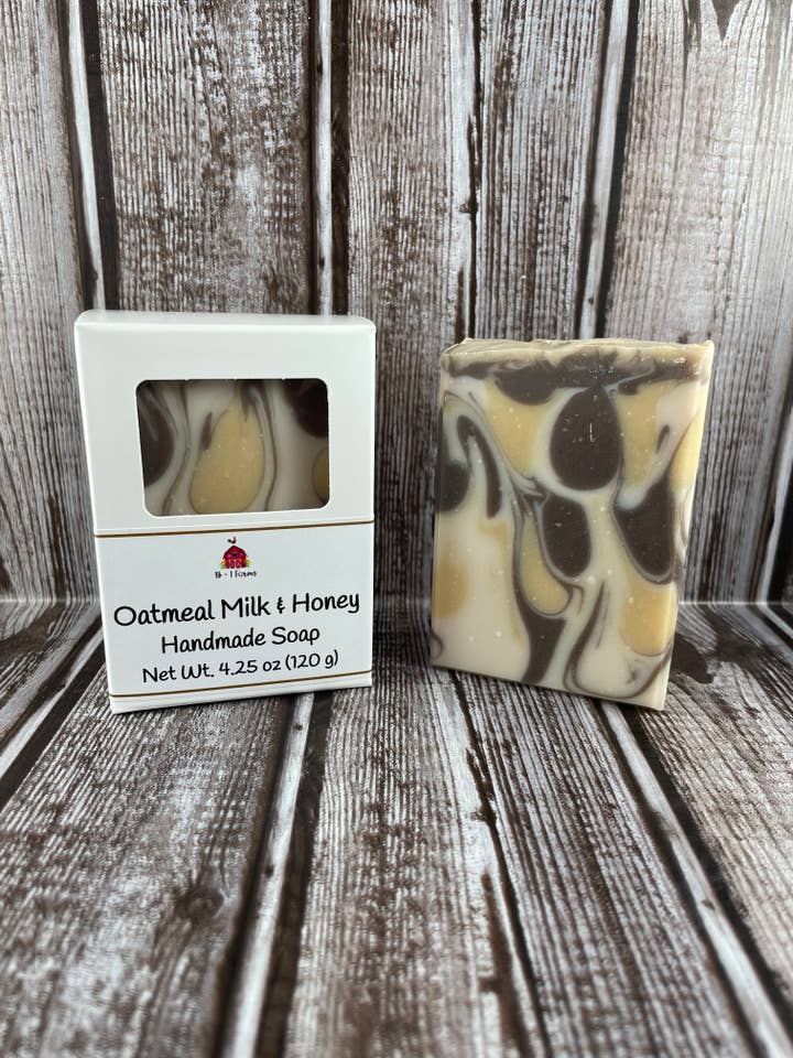 Oatmeal Milk & Honey Handmade Soap for wholesale by B&T Farms Soap Company LLC